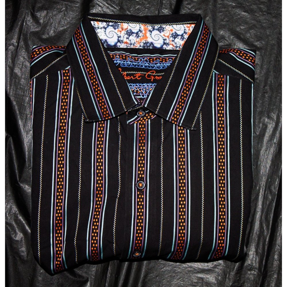 Robert Graham Mens Long Sleeve Button Front Shirt - Picture 8 of 9